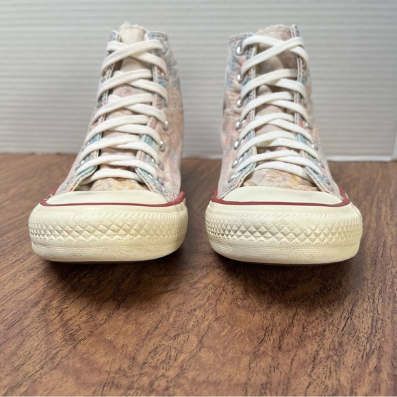 Converse High Top Faded BoHo Floral Patchwork Sneakers Size 6 - Picture 5 of 15